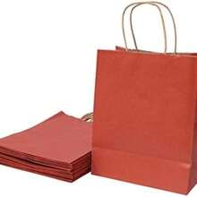 50pcs Kraft Paper Gift Bags, Kraft Paper Drawstring Bags - 21 X 11 X 27 Cm With Handles - Gift Bags -- Suitable For Birthday, Wedding, Christmas And Party Celebrations - Multicolor - View 10