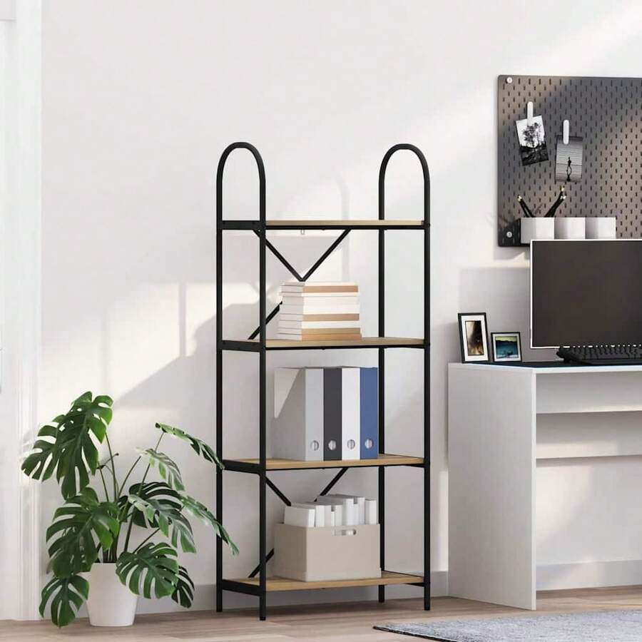 vidaXL Étagère Chêne artigianale 60 x 30 x 146 cm Bois d'ingénierie - Castano - Visualizzare 1