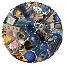 50PCS Space Stickers Transparent PET Material, Suitable For Water Bottles, Scrapbooks, Diaries, Laptops, Mobile Phones, Etc, Perfect For Teenagers And Adults As Decorative Gifts - Multicolor - View 9