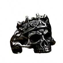Punk Style Alloy Skull Crown New Domineering Men's Ring Accessories Punk - Multicolor - View 3