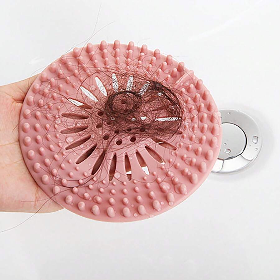 Hair Filter Screen For Bathroom Drain; Kitchen Sink Anti-Block Silicone Floor Drain Cover - 彩色 - 查看 1