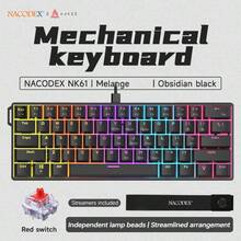 Bàn phím có dây nhiều màu AJAZZ NK61, đèn nền xung quanh bên hông, bố cục 61 phím có bộ tháo nắp phím, công tắc có thể thay nóng, công tắc vệ tinh được tinh chỉnh - AJAZZ - Xem 9