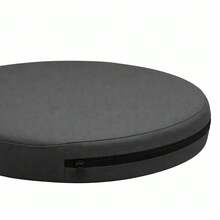 圆形活动垫，适用于幼儿园和学前班，花园和装饰椅垫，40x5厘米，土耳其制造 - 深灰色 - 查看 3