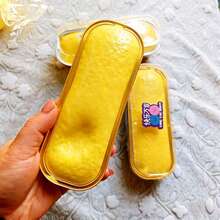 16厘米长奶酪挤压玩具，慢回弹奶油芝士蛋糕挤压玩具，柔软粘手，创意减压小礼物，适合赠送亲朋好友 - 彩色 - 查看 3