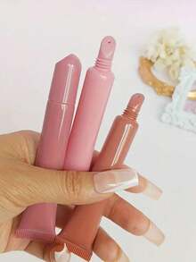 10毫升可重复使用挤压式唇膏管 - 时尚多色平盖塑料唇膏管，DIY美妆工具套装（含盖子），便携旅行补充装配件，美妆补充套装 | 时尚唇膏管 | 塑料材质，唇彩管 - 彩色 - 查看 4