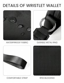 Women's Wristlet Wallet, NylonQuilted Wristlet Wallet For Women – Compact & Stylish Purse With Detachable Wristlet Strap, Zipper Closure, Multiple Card Slots, Keychain Holder & Phone Organizer – Ideal For Travel, Shopping, Daily Errands & Night Out - 黑色1 - 查看 5
