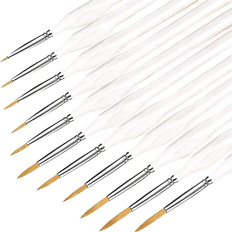 11 piezas Juego de pinceles de pintura de precisión - Punta fina, pinceles micro y de detalle, adecuados para modelos, pintura facial y suministros de arte, de vuelta a la escuela, artículos de papelería - Conjuntos - Ver 1