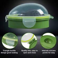 1PC Reusable Avocado Preservation Box - Fruit Storage Container, Plastic Flip Design, Refrigerator Food Storage Box, Used To Keep Avocados Fresh, Lock In Moisture, Ideal Refrigerator Storage Container, Kitchen Storage Accessories, Kitchen, Kitchen Accessories, Kitchen Supplies - Multicolor - View 7