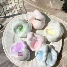 1个手工麻糬减压玩具，软糯糯米馅，挤压即可缓解压力，薄如冰皮，麻糬质地柔软，是办公室、派对、愚人节的理想礼物（无针） - 彩色 - 查看 6