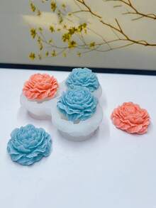 Peony Rose Flower 3D Silicone Mold, DIY Resin Epoxy Clay Craft Mold - White - View 4