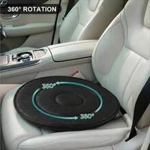 Cojín giratorio para asiento de coche a 360° | Diseño ergonómico que mejora la comodidad y la movilidad, entrada/salida conveniente, alivia la presión, rotación suave dentro del coche, adecuado para el trayecto diario y la conducción a larga distancia, tejido de punto, fibra de poliéster - cojín de asiento móvil - Ver 10