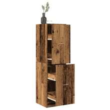 vidaXL Armadio da farmacia in legno antico 40x41x144,5 cm in legno ingegnerizzato - Castano - Visualizzare 1