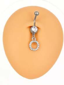 1件极简朋克风水钻26字母不锈钢人体饰品，肚脐环，身体穿刺配饰，女士人体饰品，适合日常休闲佩戴、情人节、度假、节日，是送给女性和女友的绝佳礼物，夏季西式风格礼物 - 銀色 - 查看 23