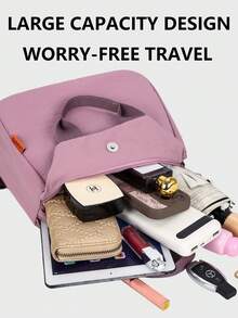 多隔层防盗尼龙双肩包，女士钱包，多功能时尚日用包，多口袋轻便旅行包，大容量简约书包，便捷书包，适合学生、护士、教师、商务人士、旅行度假、商务出行、日常通勤、购物、办公、约会、徒步、训练、工作、生日礼物、节日礼物、背包 - 彩色 - 查看 9