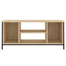 vidaXL Mueble TV chêne sonoma 102x35x45 cm wood engineering - Marrón - Ver 5