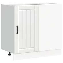 vidaXL Meuble bas de cuisine Lucca blanc bois d'ingénierie - Blanc - Voir 2