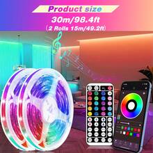 HBOWMDJIA 16ft-100ft Led Strip Lights For Room Decor, With 44-Key Remote And App Control, Change Color In Sync With Music, Timing Setting, Adjustable Brightness, Led Lights For Bedroom, Living Room, Game Rooms, Kitchen,TV Backlight, Halloween Party Decor, Christmas Gifts - 多色光 - 查看 14
