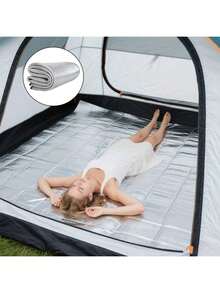 1pc Featuring A Dual-Layer Aluminum Foil Design, This Mat Provides Superior Thermal Reflection On Both Sides-Keeping Body Heat In And Ground Cold Out. Whether Placed Under A Sleeping Bag Or Used As A Picnic Blanket, It Effectively Blocks Moisture, Dampness, And Cold Transfer For A Warmer, Drier Rest In Any Weather - Multicolor - View 11