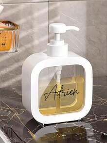 Botellas de tocador reutilizables personalizadas, adecuadas para champú, acondicionador, gel de baño, con dispensador de bomba de metal - 300ml - Ver 3