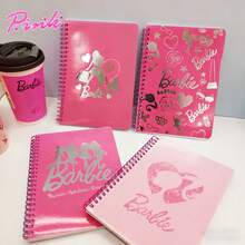 1pc New Barbie Student Notebook, Cartoon Pattern, A5 Spiral Bound, Pink Diary, Random Style, New Year Gift, Valentine's Day Gift, Easter Gift - Multicolor - View 1