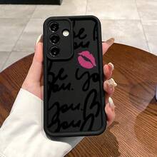 Case For Samsung S24 Ultra Plus S25 S23 S22 Ultra Plus Creative Character Lipstick Advanced Fashion Gift Pocket-Friendly Shockproof Silicone Protective Softcase,Suitable For IPhone17 Air - Black - View 7