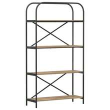 vidaXL Étagère Chêne artesanal 80 x 30 x 146 cm Bois d'ingénierie - Castanho - Ver 2