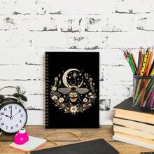 Nvucamd Gothic Bee Spiral Notebook, Bees Floral Journal Notebook, Witchy Bee Themed Journaling Notebooks For Women, Gothic Bumble Bees Gifts Office Supplies, 5.5x8.3Inch - 蜜蜂 - 查看 7