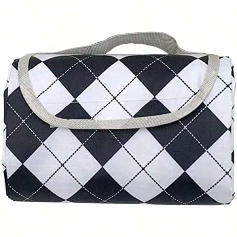 Manta de Picnic, Manta de Playa Extra Grande de 60 x 80 Pulgadas, Plegable Impermeable, para 1-4 Adultos Viajes Aire Libre, Camping, Senderismo y Evento Festivo(Negro, 150 x 200 cm)(negro) - Multicolor - Ver 1