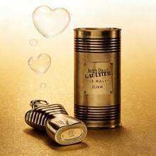 Jean Paul Gaultier Le Male Striped Perfume - Perfect Valentine's Gift For Him | Iconic Silhouette & Rich Fragrance - vàng - Xem 3