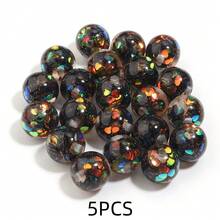 5pcs Of 16mm Colorful Heart-Shaped Glitter Sequins Acrylic Double Layer Design Beads - Suitable For DIY Pens, Necklace Accessories, Bracelet Making Materials