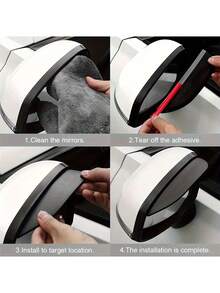 2pcs Car Rearview Mirror Silicone Rain Cover, Essential For Rainy Days, Windshield Protector, Compact Design, Practical Solution, Durable Material, Weather-Resistant, Rearview Mirror Accessories, Mirror Protective Film, For Car Owners - Multicolor - View 10