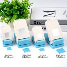 矩形印章打孔器 | 方形打孔器 | 手动打孔器 | 适用于手工制作、剪贴簿、DIY卡片制作、艺术和工艺品 - 彩色 - 查看 12