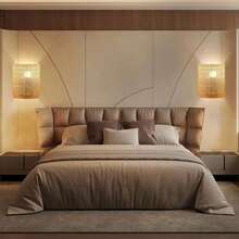 JOYINLED 软木壁灯灯罩 20x25 厘米 日式软木壁灯灯罩 手工编织壁灯灯罩 适用于床头照明、客厅照明和卧室沙发旁照明（仅含灯罩）