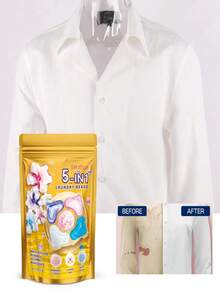 Cápsulas de detergente para la ropa 5 en 1, eliminación de manchas, fragancia duradera, suavizante de telas, artículos esenciales para la limpieza de ropa - Multicolor - Ver 4