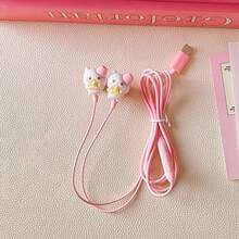 5款全新粉色数码智能耳机可选，完全兼容Type-C接口，可选全入耳式DIY可爱配件（粉色爱心/粉色贝壳/草莓兔等），有线耳机，带音量调节功能、内置麦克风、高清通话手机耳机、音乐耳机。 - 均碼 - 查看 14