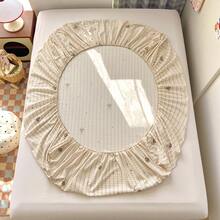 1pc Thickened Brushed Bedsheet, Solid Color Anti-Slip Single Bed Cover, Printed Mattress Protector (Pillow Case Not Included) - Garg Puppy - View 8