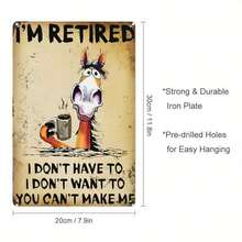 1pc Sarcastic Metal Tin Sign - Funny Witty Wall Decor With Vintage Humor, Rustproof Metal Plaque For Home, Bar, Cafe, Office - Pre-Drilled Holes For Easy Hanging (Sarcastic Quotes / Use) - 金屬噴漆 - 查看 4