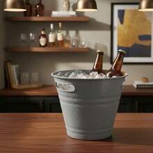 TendenciaHielera Cubeta De Plástico Para Cerveza Ideal Para BaresCalidad premium - Gris - Ver 2