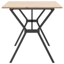 vidaXL Tavolo da mangiatoia quadro a Y 160x80x75 cm in legno massiccio d'acciaio - Castano - Visualizzare 5