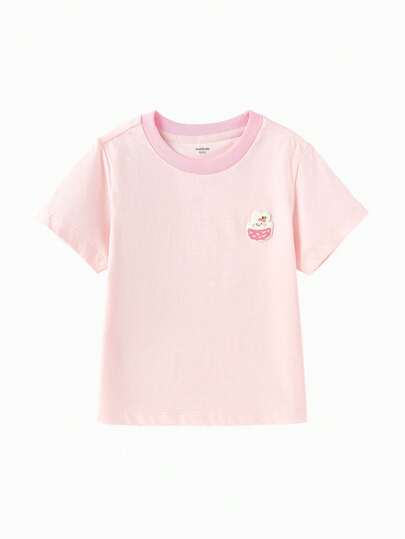 Balabala Unisex Short Sleeve T-Shirt, Classic Round Neck, Breathable Quick-Dry Fabric, Comfortable For Summer Wear