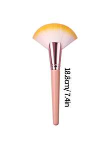 1支高品质柔软不刺激的扇形化妆刷，用途广泛，可用于散粉、修容、高光，经久耐用的美妆工具 - 珊瑚粉 - 查看 8