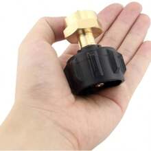 ​2-Pack Propane Refill Adapter For 1lb Tanks – QCC1/Type1 Regulator Valve, Universal Fit - màu đen - Xem 3