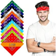 1 Piece Of Cashew Nut Print Square Scarf, Printed Square Scarf, Headscarf, Hairband, Fashionable And Multifunctional Small Neckerchief Suitable For Daily Use, Bandana Women's Versatile Belt Bag Accessory Ribbon Headscarf Fashion Scarf N - 隨機 - 查看 6