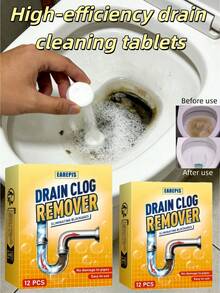 1片高效管道疏通片，有效溶解油脂和毛发，快速疏通管道，适用于厨房、水槽、厕所、下水道及各种排水系统，有效维护家庭排水畅通。 - 固體 - 查看 2