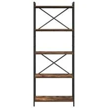 vidaXL Étagère Chêne fumé 60 x 30 x 155 cm Bois d'ingénierie - Tabac - Voir 5