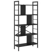 vidaXL Étagère Chêne negro 75 x 30 x 156 cm Madera de ingeniería - Negro - Ver 2