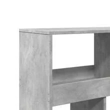 vidaXL Bücherregal, Betongrau, 100 x 33 x 125,5 cm, Holzwerkstoff - Grau - Übersicht 7