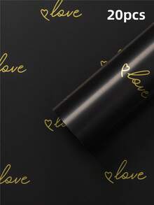 20pcs Heart Shaped Floral Wrapping Paper, Pink & Red Bouquet Pattern, Suitable For Gift Wrapping, Scrapbooking, Wedding & Party Decoration