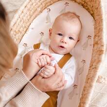 GLLQUEN BABY 3 件装女婴婴儿床单，弹力柔软舒适，贴合婴儿床垫（32 英寸 x 16 英寸），通用尺寸，适用于椭圆形和矩形床垫。