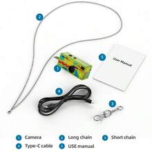 G6 Ultra-Portable HD Mini Digital Camera With Interchangeable Lens And Manual Mode - Effortless Mobile Upload For Vlogging, Travel, Parties, And Student Life FRESH STYLE GREEN) - Mini Keychain Camera, Thumb Camera, 1080P FHD Retro Digital Camera, Compact Vintage Micro Cameras - Perfect Birthday Gifts - màu xanh lá - Xem 8